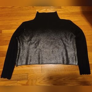 2 for $25 - Rinascimento Women’s S Cropped Turtleneck Knit Metallic Sweater